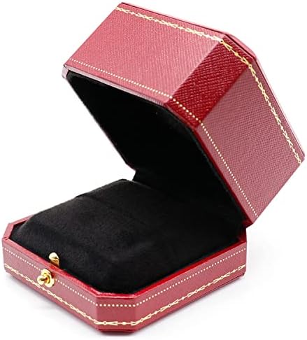 Kutija za prsten, osmougaone kutije za nakit sa vjenčanim prstenom za odlaganje sitnica Poklon kutija za ponudu, zaruke, plava