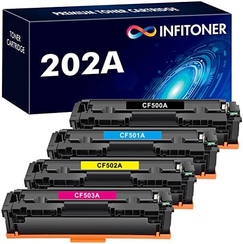 INFITONER 202a 202x Toner kertridž 4 Pakovanje kompatibilna zamjena za HP 202a CF500A 202x CF500X boja
