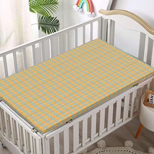 Quatrefoil tematski lim sa krevetom, standardni madrac sa krevetom ugrađeni list mekani mali toddler