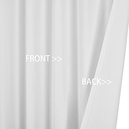 Bijele zavjese od 84 inča pamučne mješavine Formhouse Curtains 2 ploče TAB TOP zavjese s boho rustikalnim