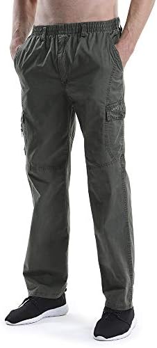 Muške elastične strukske hlače, ležerna labava fit lagana radna odjeća povlačenje hlača