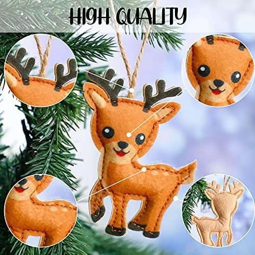 8 komada my Forest Friends Božić Ornament Set životinje Craft Kit, Felt Woodland Decor slatke životinje Božić