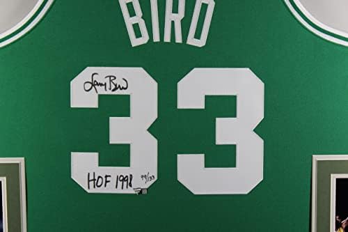 Larry Bird Autographing Boston potpisao je M & N Autentičnog uramljenog dresa Hall FAME HF 1998 Fanatics Coa LE od 133