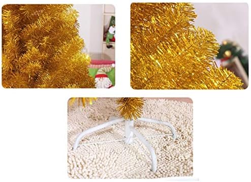 Wogqx veštačko odmorno božićno stablo s metalnim štandom za ukrašavanje, kućni ured Božićni odmor, zlatni