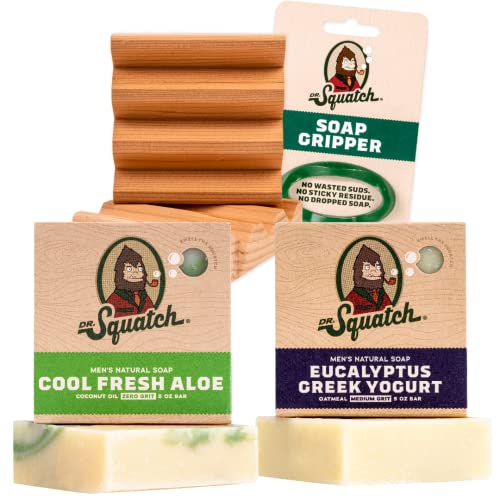 Dr. Squatch Basic Squatch Fresh Pack - eukaliptus grčki jogurt i Cool Fresh Aloe - ručno rađeni sapun sa organskim
