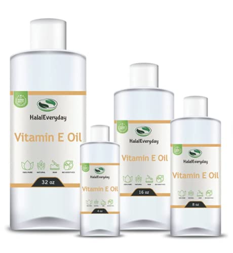 HalalEveryDay Vitamin E ulje Pure & amp; Sve prirodne 8 oz | Premium kvalitete | antioksidans bez glutena
