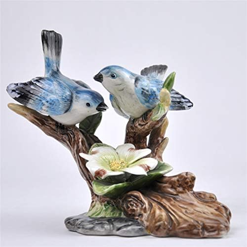 JYDQM porculan ljubitelji ptica minijaturni ručno rađeni keramika Par BirdIe figurica vjenčani dekor zanat