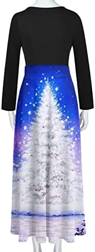 Žene Maxi haljine Božićne haljine za haljine za žene Elegantne Boho dugih rukava cvjetne maxi haljine