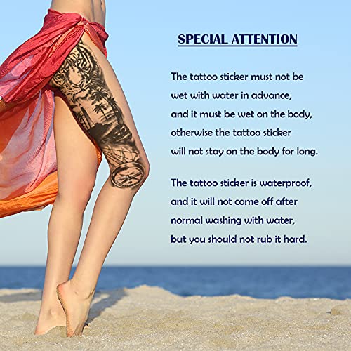 OEKOK Privremene tetovaže 2 paketa, ekstra velike lažne tetovaže, hladne vodootporne naljepnice