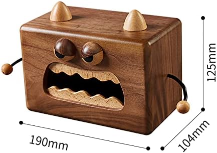 Držač kutije JYNQR Little Devil tkiva sa magnetskim donjim držačem tkiva Slatka kuća Creative ukrasi, smeđa, 190mm