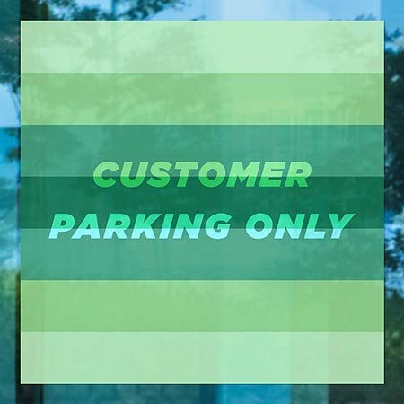 CGsignLab | Samo kupci parkiralište-prozor GRADIENT Cling | 5 X5