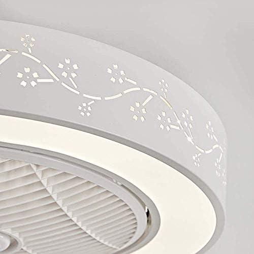 ZPLMW Zatvoreni ventilator ventilatora sa svjetlosnim kompletom, modernom zatamnjenom zatamnjenim stropnim svjetlom, integriranim LED ventilatorom svjetlošću sa daljinskim upravljačem za dječju sobu / dnevnu sobu / spavaću sobu (3 x ABS noževe), bijelo