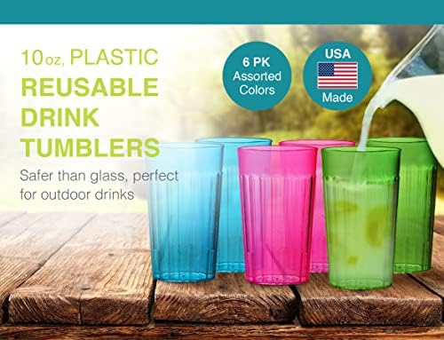 Arrow Početna Proizvodi 16 oz Dušine plastični tumbori, set od 6 - izrađen u SAD-u, BPA besplatna
