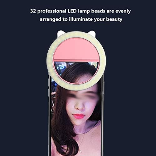 CZDYUF Mini mobilni telefon LED Selfie Light Anchor Beauty Lens Artefakt za prenos uživo okrugli