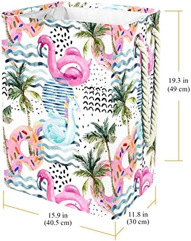 UNITESY akvarel flamingo krofne Bazen pluta palmine stabli Veliki spremnik za odlaganje rublja za pranje rublja za rasadnika za koči i dječju sobu