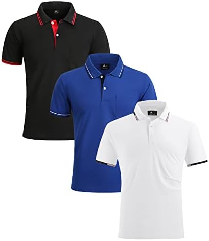 GEEK rasvjeta golf Shirts za muškarce kratki rukav vlaga Wicking Shirts Summer Casual Tops