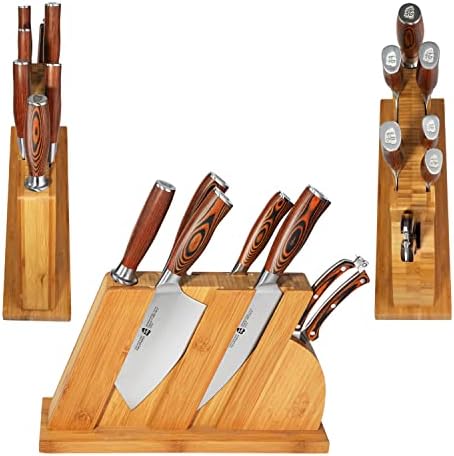 Tuo Nož Set 8 kom & amp ;Pomoćni nož 5, visokougljični njemački Čelični kuhinjski nož i ergonomska