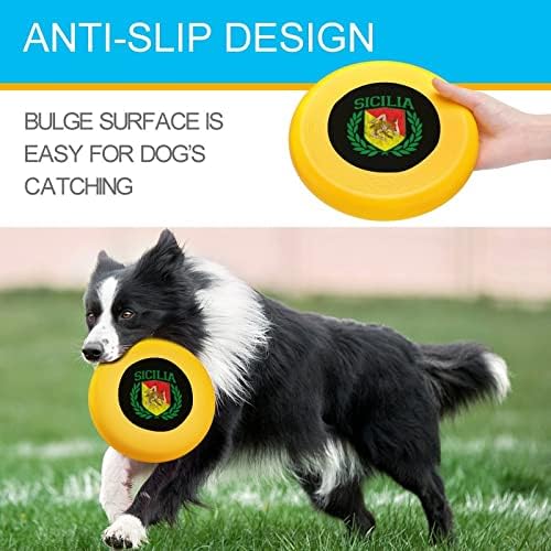 Sicilijanska zastava okrugli pas leteći diskovni igračke za trening sportske posude za hranu