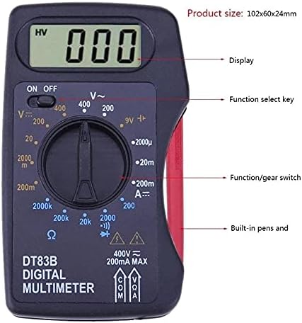 UEIDOSB multimetar DT83B džep digitalni ammeter voltmete DC / AC Ohm ispitivač mjerača električni