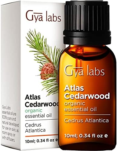 Gya Labs Atlas Cedrowwood Essential Organski organski za rast i difuzor - čisto i prirodno terapijsko