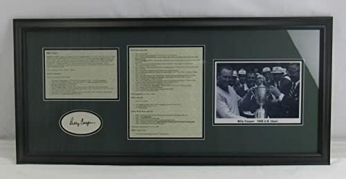 Billy Casper potpisao je uokvireno rezanje zaslona za sišenje W / 8x10 1966 US Open FOTO JSA - Fotografirane