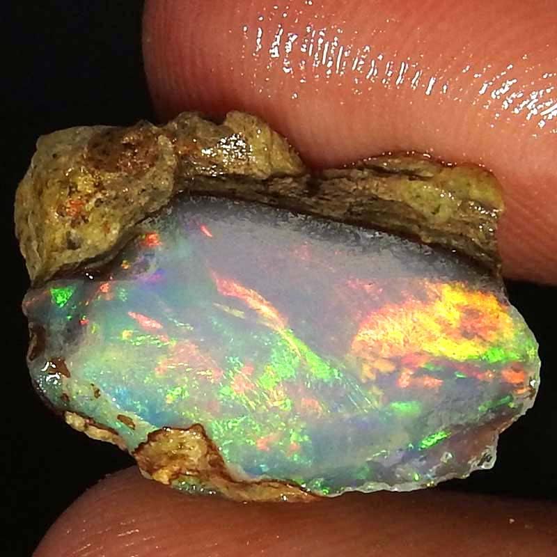 Jewelgemscraft ™ 07.40CTS. Ultra vatra sirovi opal kamen, prirodni grubi, kristali dragog kamenja, etiopska