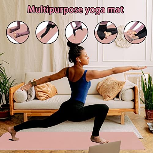 Prostirka za jogu 1/4 inča prostirke za fitnes 6mm TPE neklizajuće izuzetno guste visoke gustine ekološki prihvatljive za jogu,trening,Pilates,prostirke za jogu