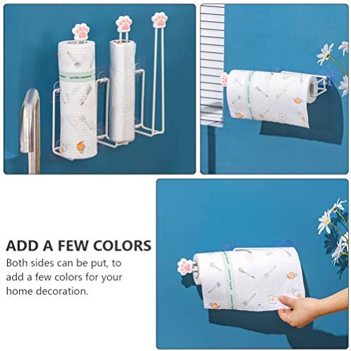 HEMOTON Zidni nosač papira ljepilo papir ručnik držač za ručnik kuhinja Cling Film stalak ručnik ručnika za ruke WC WC papir zid montiran za kuhinju kupatilo toleet tkivo
