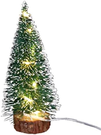 Mini božićno drvce sa lakim LED baterijskim umjetnim borovima TABLETOP Xmas ukrasi 20cm Topla svjetla