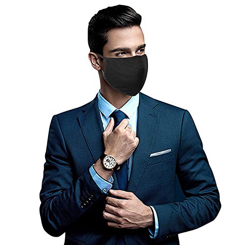 Meisen 5kom višekratna maska za lice,modni zaštitni Unisex Crni prašinski pamučni pokrivač protiv vazdušne