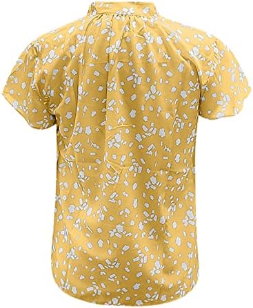 Paket dugih rukava T Shirt žene žene vezati prednji šifon dugme bluze V vrat Batwing lako kratki rukav ljeto