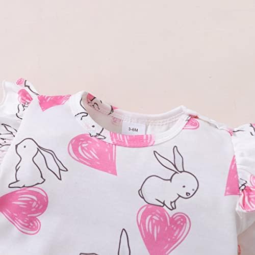 Newborn Girn's Sets Sets Uskršnji grafički suknja suknja zečje ispisane vrhove dječje odjeće za festival Kolšinovanje