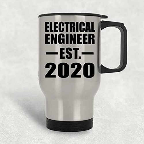 Dizajnirajte inženjer elektrotehnike EST. 2020, srebrna putna krila 14oz izolirana od nehrđajućeg