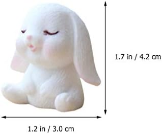 Aboofan 7pcs minijaturne figurice zeko postavljeno Mini Uskršnji ukrasi Fairy Garden Rabbit Figure Mrkva za mikro krajolik Torta Uskrsni dekor