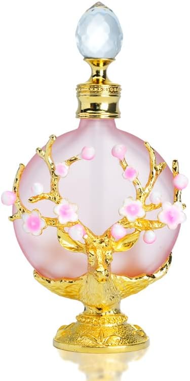 Yu feng fancy cvjetni stakleni parfemski boca praznih ukrasnih refleksivnih kristalne parfeme boce