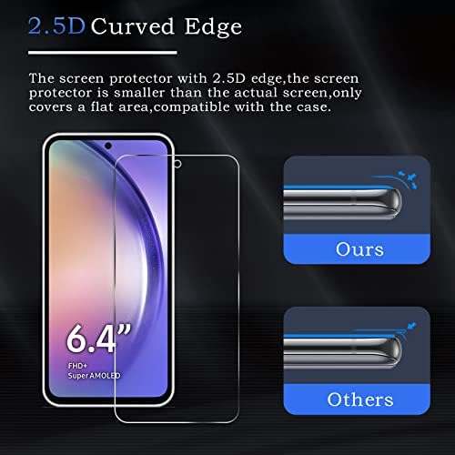 3pack Zaštita ekrana za Samsung Galaxy A54 5G, HD kaljeno staklo [9h tvrdoća][bez mjehurića]