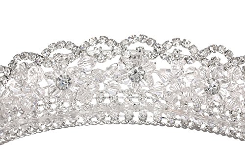 Samky predivan cvijet dizajn vještački dijamant kristalne perle svadbena Tiara kruna T1148