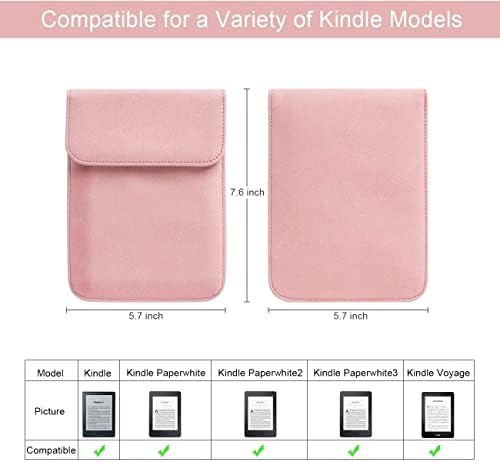 za 6-inčni Kindle Paperwhite, Cover torbica torba za rukave-uključuje ljubičastu traku za ruke-ružičastu