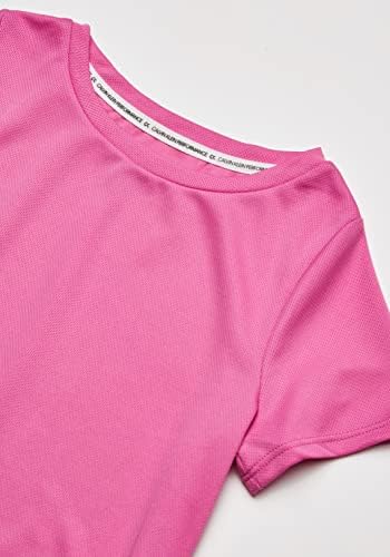 Calvin Klein Girls 'Performance Majica s kratkim rukavima, Super Pink Logo, 7
