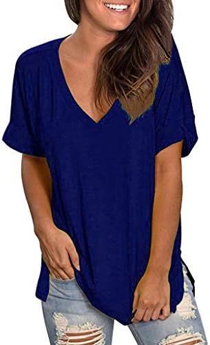 Ljetne majice s kvadratnim izrezom za žene duksevi štampani kratki rukavi trendi Casual lagana Moda