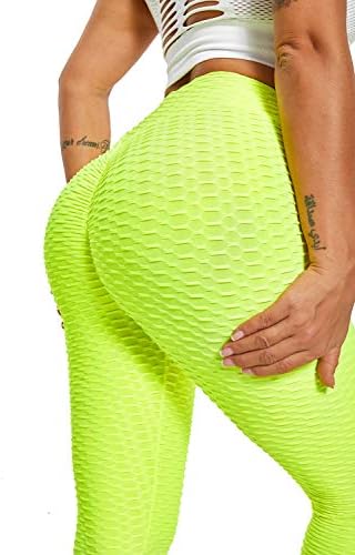 DXYUFAZHE ženski seksi visokog struka podizanja za podizanje nogu Ruched Butt plijen joga hlače Tummy Control tajice