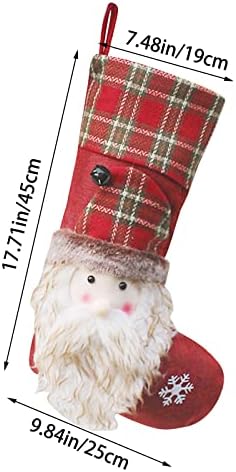 Trubet ornament Božićne čarape Big Xmas Čarape Dekoracija SANTA Snjegovinski jeleni čarape Božićne ukrase