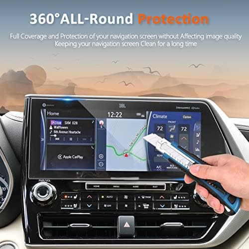 Cdefg kaljeno staklo Zaštita ekrana za 2020 2021 2022 Toyota Highlander Limited Platinum Hybrid, 12,3 ekran osetljiv na dodir, navigacioni Radio Infotainment ekran zaštitni ekran za staklo