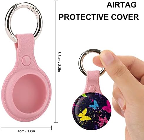 Sažetak leptiri uzorak zaštitni slučaj za Airtags sa privjeskom za ključeve Airtags Tracker Cover Holder dodatna oprema