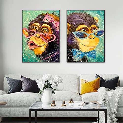 TGRTRUE MONKEY, Ilustracija majmuna, crtani majmun, ukras životinja, hodnika, hodnike, zidne ukrase, zidne