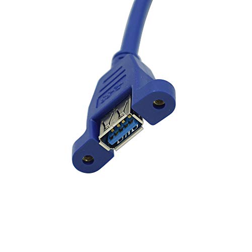 Hxchen 60cm / 2FT Super Speed ​​USB 3.0 Tip muški do ženskog produženog kabla sa nosačem i vijcima plave -