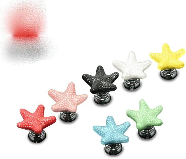 FAN YE Starfish keramička dugmad za ladice ormar vuče kuhinjske ručke za namještaj od crtića za namještaj