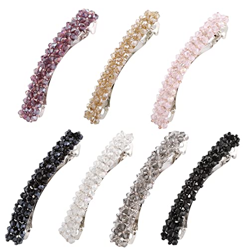 7 paket elegantne kose ukosnice za kosu svjetlucave svjetlucave kristalne štipaljke za kosu u francuskom stilu