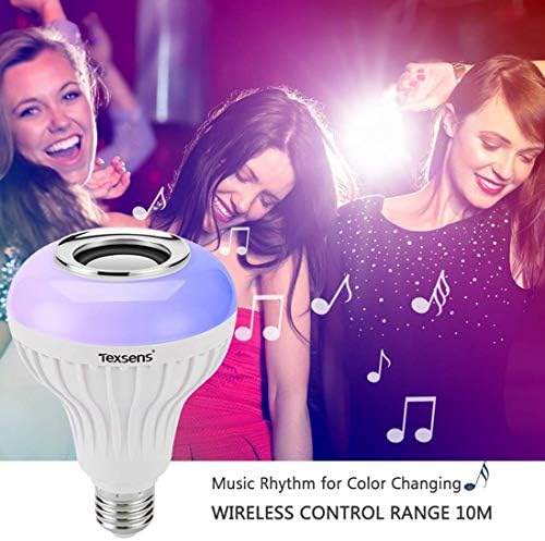 Texsens LED sijalica sa integrisanim Bluetooth zvučnikom, 6w E26 RGB lampa za menjanje bežični Stereo Audio