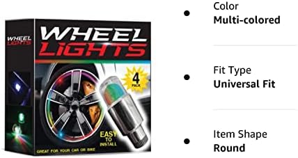 4 pakovanja šarena LED svjetla na točkovima za automobile, motocikle ili svjetla poklopca ventila za gume na